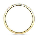 18ct Yellow Gold 0.33ct Round Brilliant Cut Diamond Claw Set Half Eternity Ring