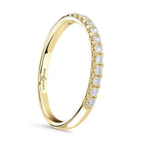 18ct Yellow Gold 0.33ct Round Brilliant Cut Diamond Claw Set Half Eternity Ring