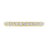 18ct Yellow Gold 0.33ct Round Brilliant Cut Diamond Claw Set Half Eternity Ring