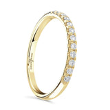 18ct Yellow Gold 0.25ct Round Brilliant Cut Diamond Claw Set Half Eternity Ring
