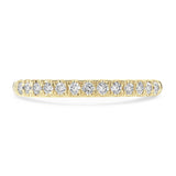 18ct Yellow Gold 0.25ct Round Brilliant Cut Diamond Claw Set Half Eternity Ring