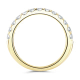 18ct Yellow Gold 0.50ct Round Brilliant Cut Claw Set Half Eternity Ring