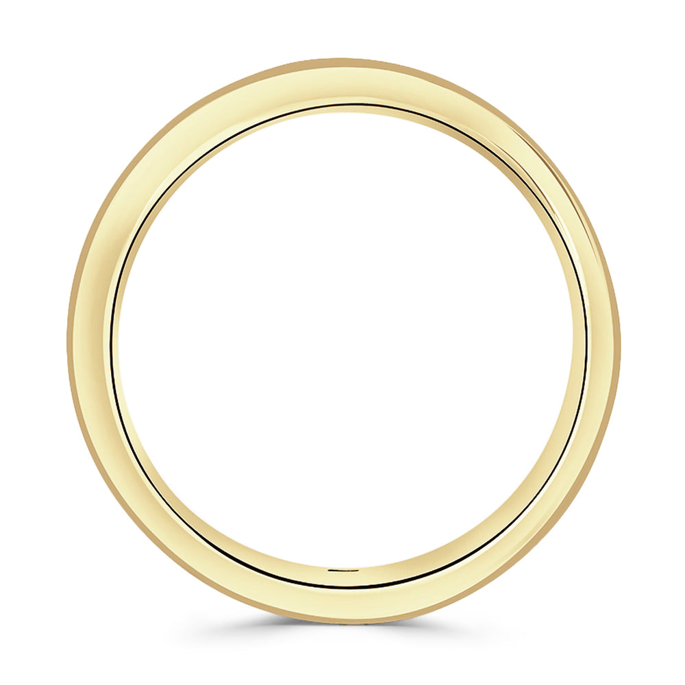 18ct Yellow Gold 0.33ct Round Brilliant And Baguette Cut Diamond Channel Set Half Eternity Ring