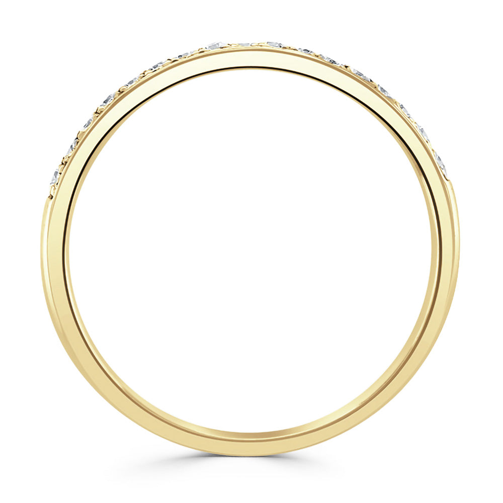 18ct Yellow Gold 0.20ct Round Brilliant Cut Diamond Grain Set Half Eternity Ring