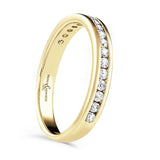 18ct Yellow Gold 0.20ct Round Brilliant Cut Channel Set Half Eternity Ring