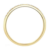 18ct Yellow Gold 0.10ct Round Brilliant Cut Diamond Grain Set Half Eternity Ring