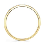 18ct Yellow Gold 0.15ct Round Brilliant Cut Diamond Grain Set Half Eternity Ring