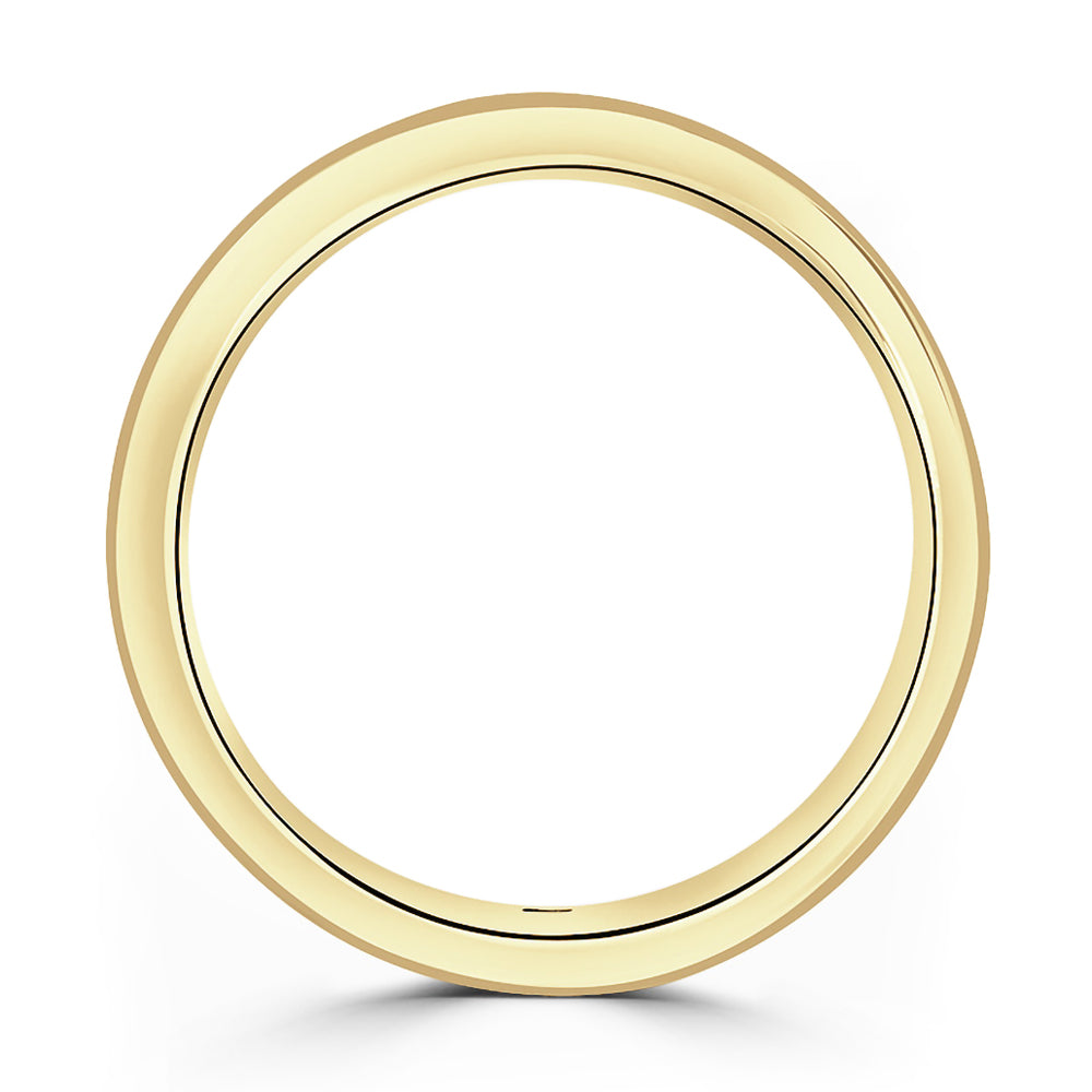 18ct Yellow Gold 0.50ct Round Brilliant And Baguette Cut Diamond Channel Set Half Eternity Ring