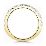 18ct Yellow Gold 0.75ct Round Brilliant Cut Diamond Claw Set Half Eternity Ring