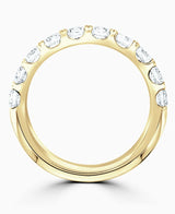 18ct Yellow Gold 0.75ct Round Brilliant Cut Diamond Claw Set Half Eternity Ring