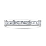 Platinum 1.00ct Princess Cut Diamond Channel Set Full Eternity Ring