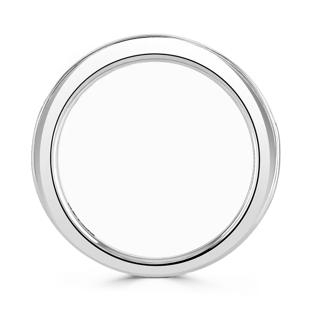 Platinum 0.20ct Baguette Cut Diamond Channel Set Half Eternity Ring