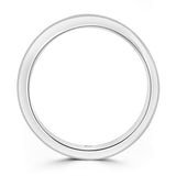 Platinum 0.20ct Round Brilliant And Baguette Cut Diamond Channel Set Half Eternity Ring