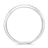 Platinum 0.25ct Round Brilliant Cut Diamond Grain Set Half Eternity Ring