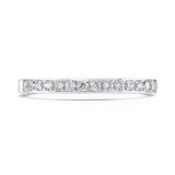 Platinum 0.25ct Round Brilliant Cut Diamond Grain Set Half Eternity Ring