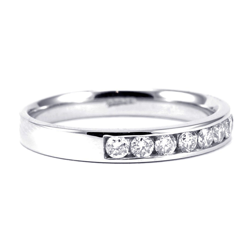 Platinum 0.75ct Diamond Half Eternity Ring