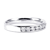 Platinum 0.75ct Diamond Half Eternity Ring