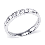 Platinum 0.75ct Diamond Half Eternity Ring