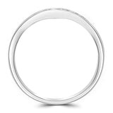 Platinum 0.33ct Round Brilliant Cut Diamond Channel Set Shaped Half Eternity Ring