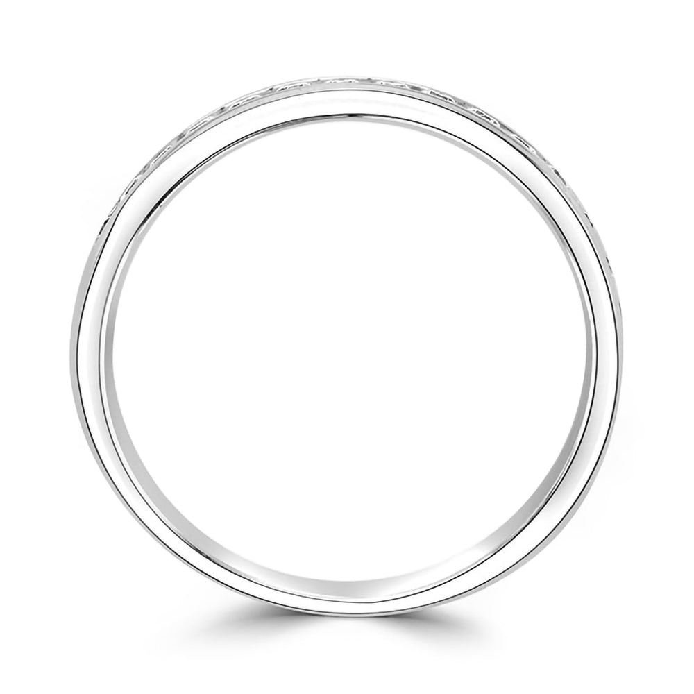 Platinum 0.30ct Round Brilliant Cut Diamond Channel Set Half Eternity Ring