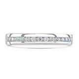Platinum 0.30ct Round Brilliant Cut Diamond Channel Set Half Eternity Ring