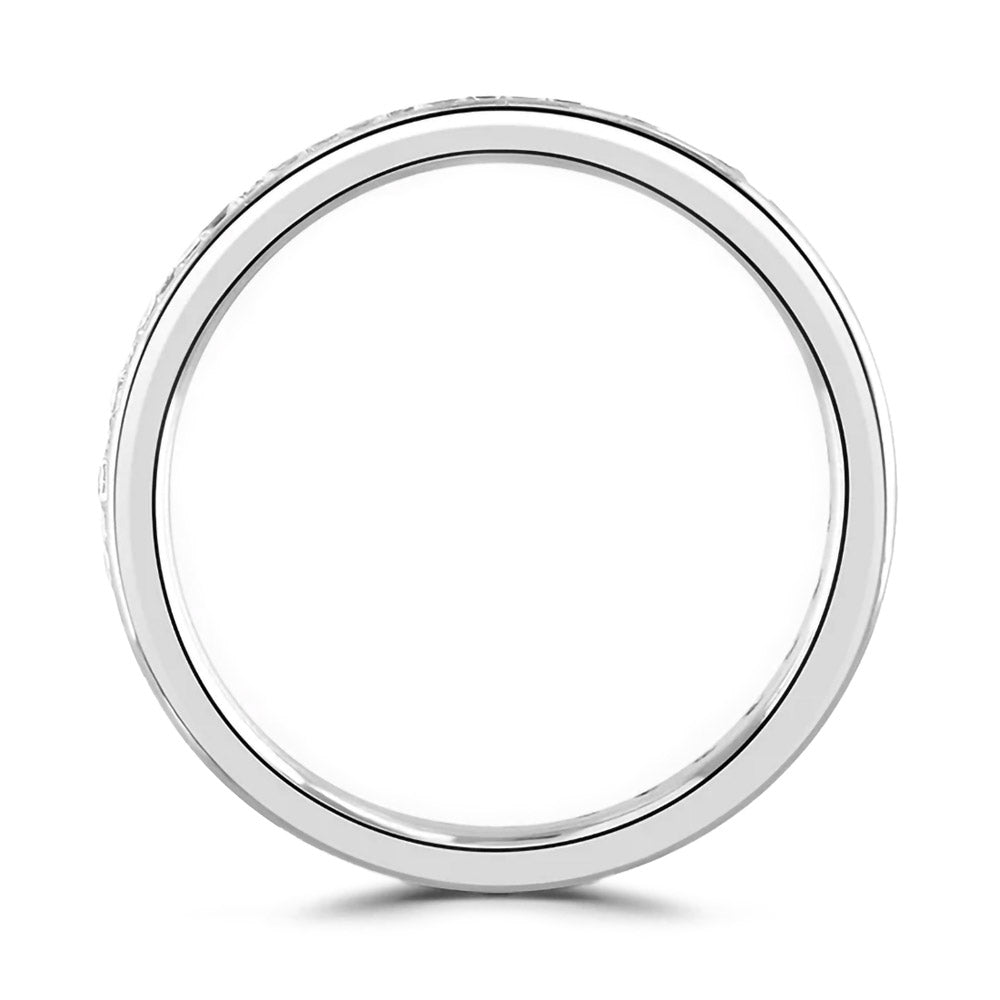 Platinum 0.75ct Round Brilliant Cut Diamond Channel Set Full Eternity Ring