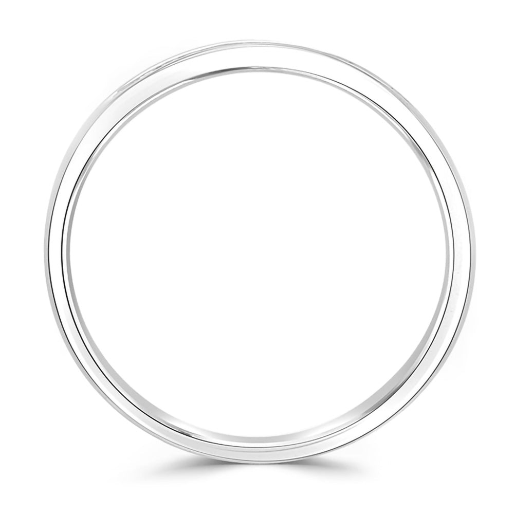 Platinum 0.07ct Round Brilliant Cut Diamond Channel Set Half Eternity Ring