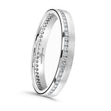 Platinum 0.25ct Round Brilliant Cut Diamond Channel Set Full Eternity Ring