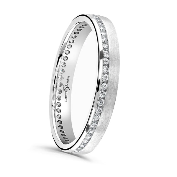 Platinum 0.25ct Round Brilliant Cut Diamond Channel Set Full Eternity Ring