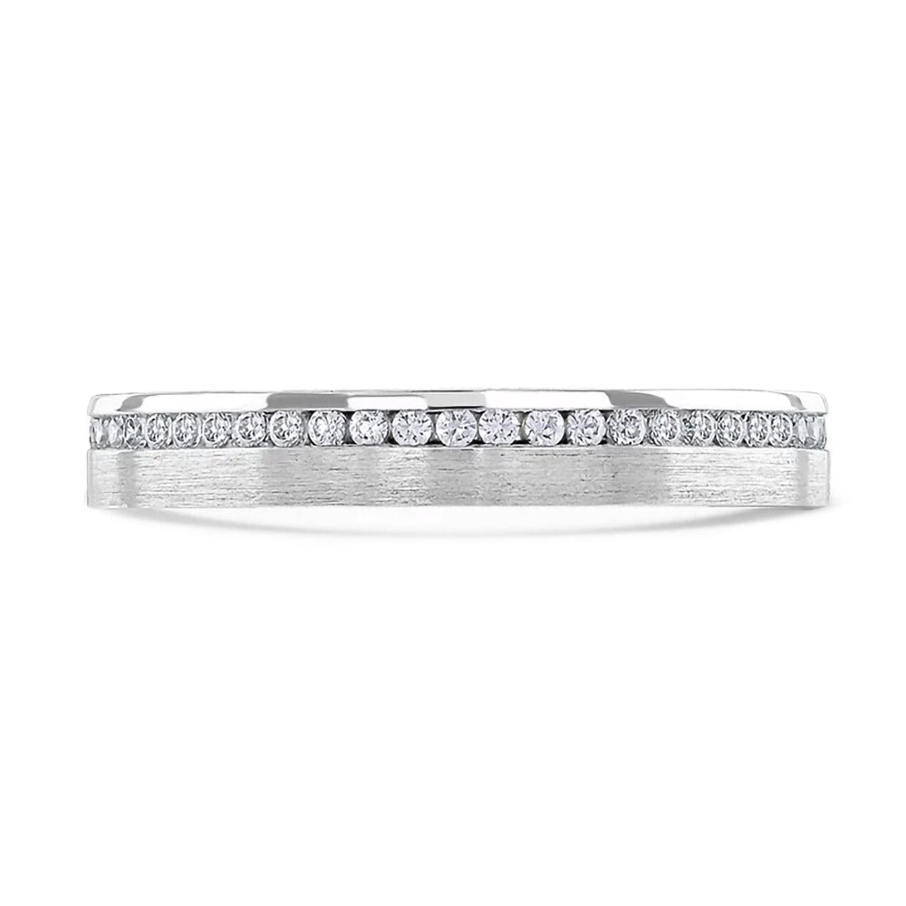 Platinum 0.25ct Round Brilliant Cut Diamond Channel Set Full Eternity Ring