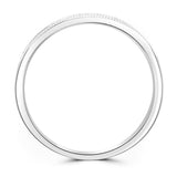 Platinum 0.20ct Round Brilliant Cut Diamond Channel Set Half Eternity Ring With Millgrain Detailing