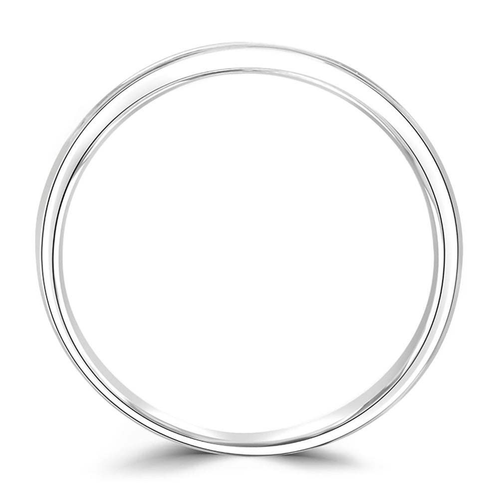 Platinum 0.20ct Princess Cut Diamond Channel Set Half Eternity Ring