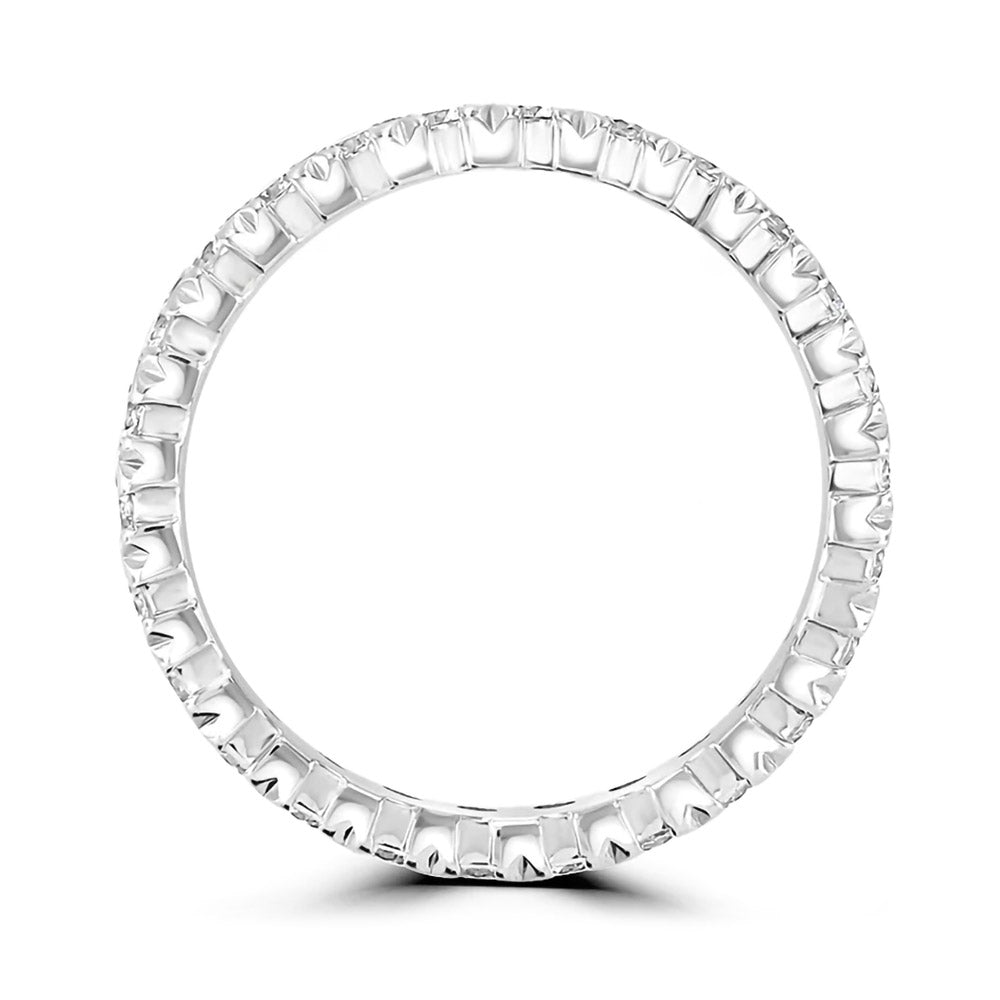 Platinum 0.75ct Round Brilliant Cut Diamond Claw Set Full Eternity Ring