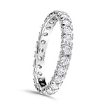 Platinum 0.75ct Round Brilliant Cut Diamond Claw Set Full Eternity Ring
