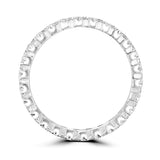 Platinum 0.75ct Round Brilliant Cut Diamond Claw Set Full Eternity Ring