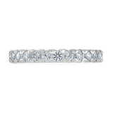 Platinum 0.75ct Round Brilliant Cut Diamond Claw Set Full Eternity Ring