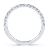 Platinum 0.55ct Round Brilliant Cut Diamond Claw Set Half Eternity Ring