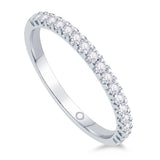 Platinum 0.55ct Round Brilliant Cut Diamond Claw Set Half Eternity Ring