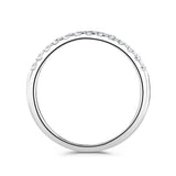 Platinum 0.25ct Round Brilliant Cut Diamond Claw Set Half Eternity Ring