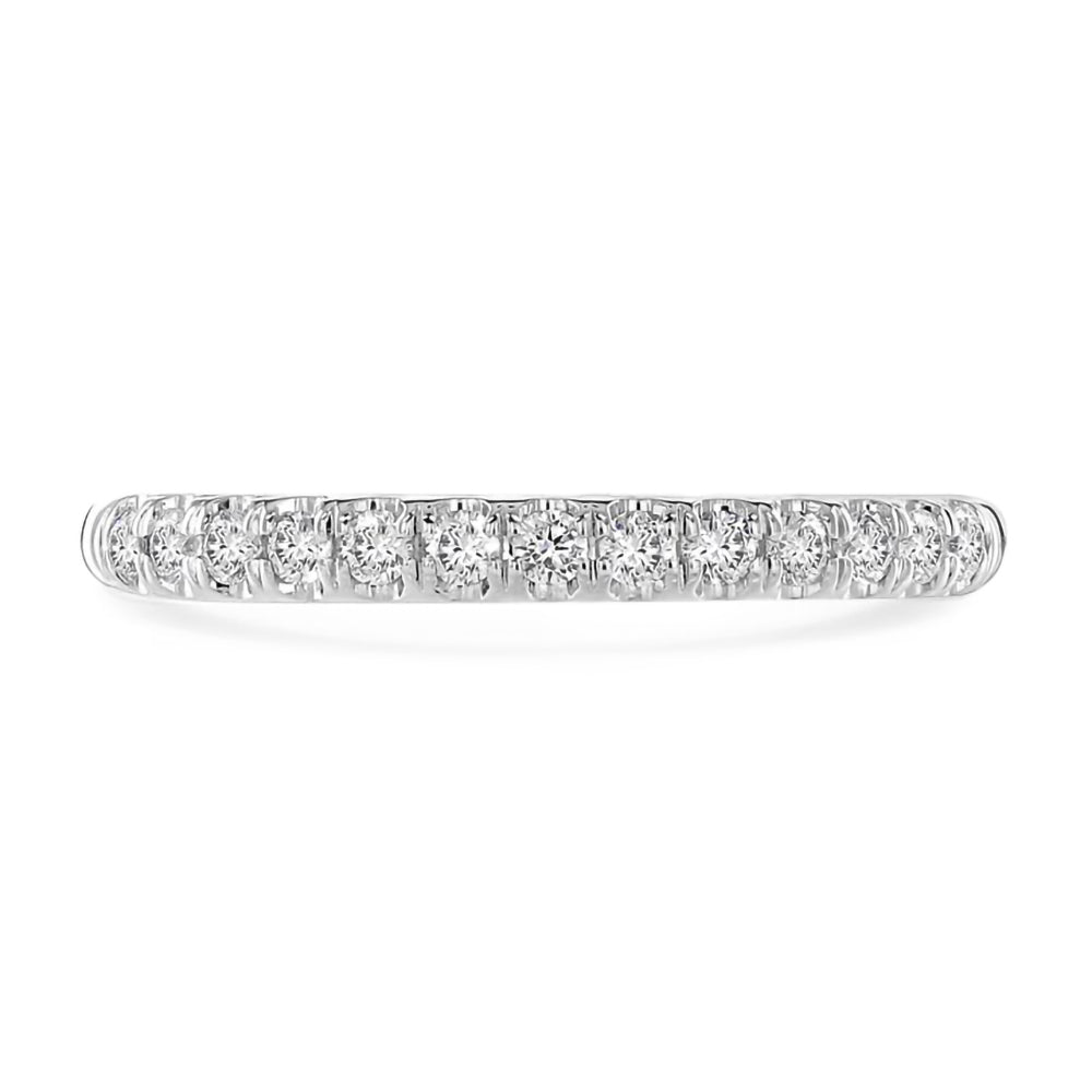 Platinum 0.25ct Round Brilliant Cut Diamond Claw Set Half Eternity Ring