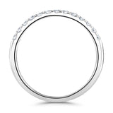 Platinum 0.33ct Round Brilliant Cut Diamond Claw Set Half Eternity Ring