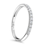 Platinum 0.33ct Round Brilliant Cut Diamond Claw Set Half Eternity Ring