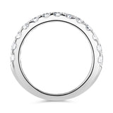 Platinum 0.75ct Round Brilliant Cut Diamond Claw Set Half Eternity Ring