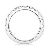 Platinum 1.00ct Round Brilliant Cut Diamond Claw Set Half Eternity Ring
