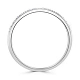 Platinum 0.15ct Round Brilliant Cut Diamond Grain Set Half Eternity Ring
