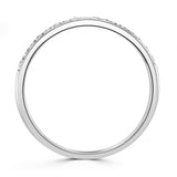 Platinum 0.20ct Round Brilliant Cut Diamond Grain Set Half Eternity Ring