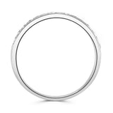 Platinum 0.25ct Round Brilliant Diamond Grain Set Half Eternity Ring