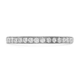 Platinum 0.25ct Round Brilliant Diamond Grain Set Half Eternity Ring