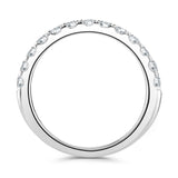 Platinum 0.50ct Round Brilliant Cut Diamond Claw Set Half Eternity Ring