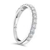 Platinum 0.50ct Round Brilliant Cut Diamond Claw Set Half Eternity Ring